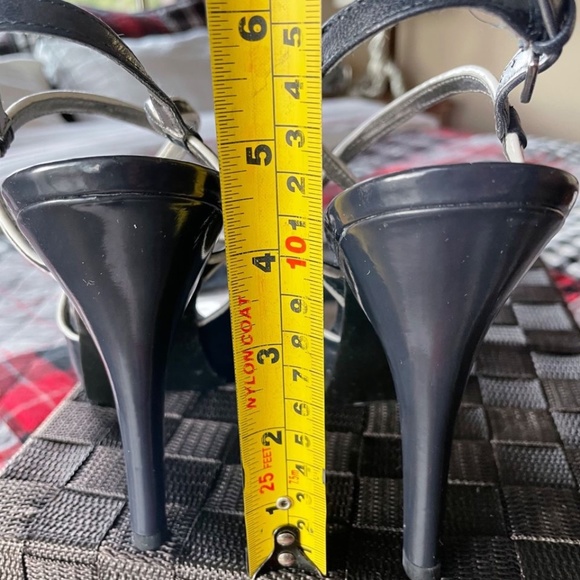 Guess Navy Platform Sandal Heels - Picture 3 of 4